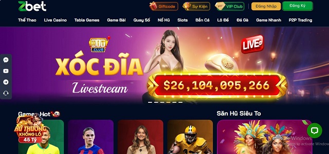 Giao diện thiết kế nhà cái