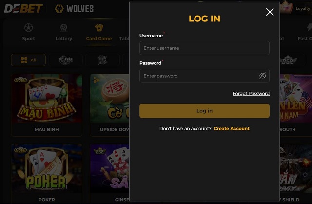 Hướng dẫn từ A đến Z cách đăng nhập vào DEBET