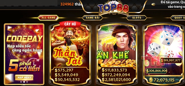 Thương hiệu mang đến đa dạng thể loại game slot thú vị